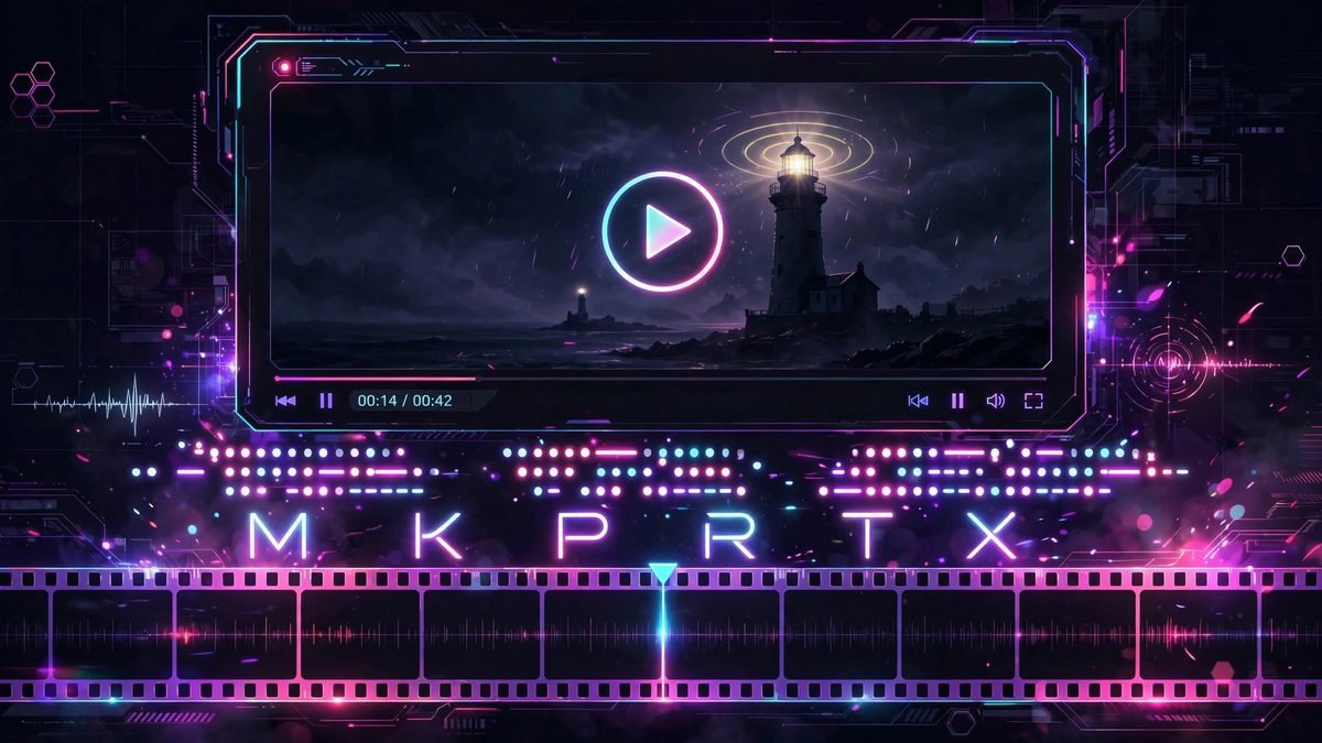 Video player decoding morse code flashes into dots, dashes and letters — morse code video translator