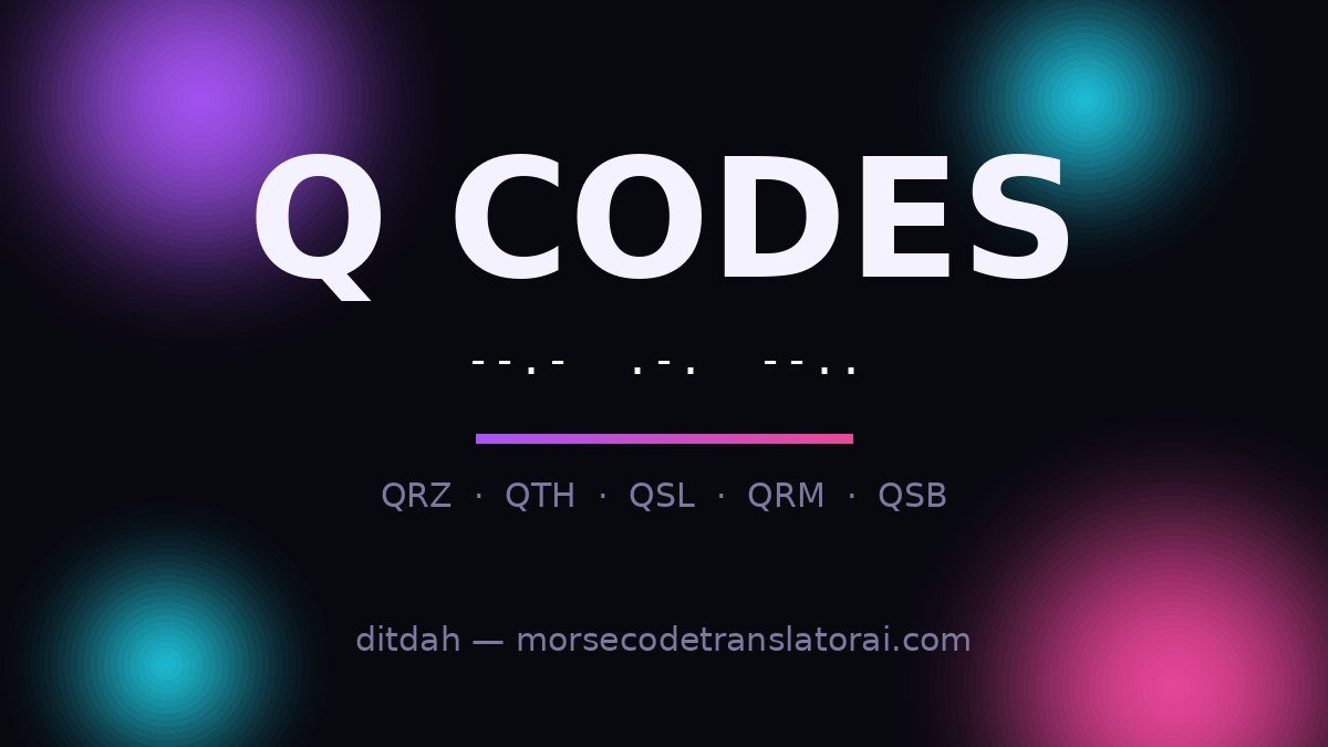 Complete list of Q codes used in morse code ham radio